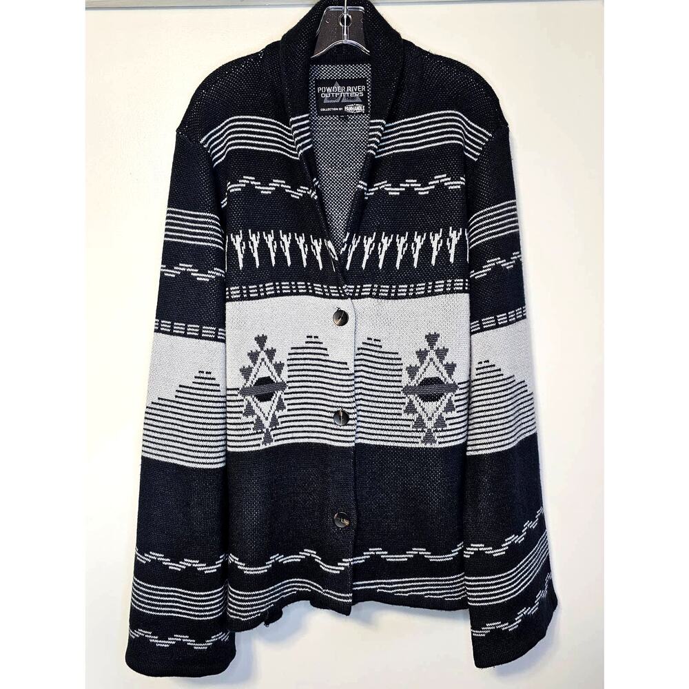 Women's Long Sleeve Western Sweater, XL Aztec Tribal Print